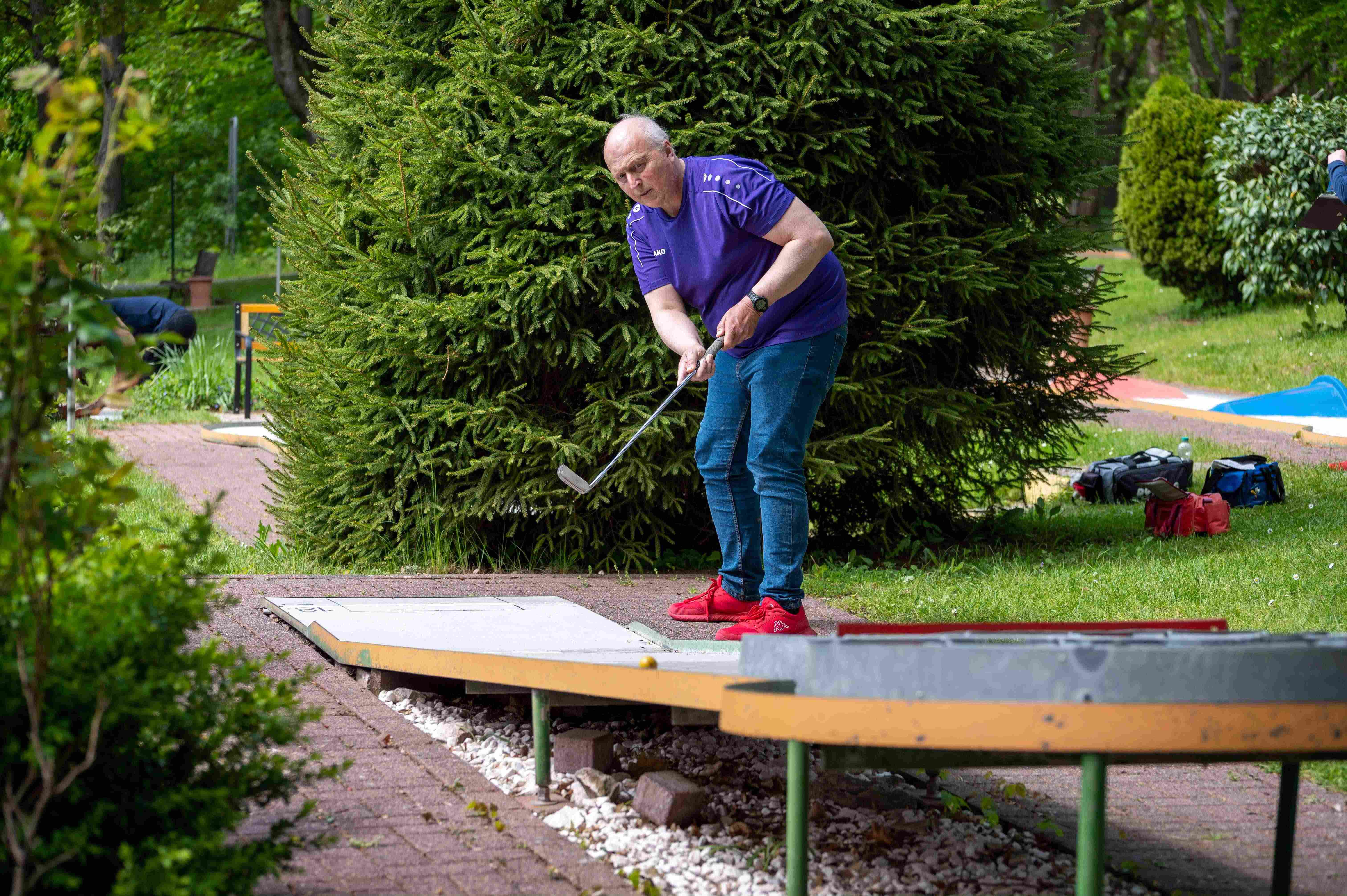 Thomas Deepen am Labyrinth